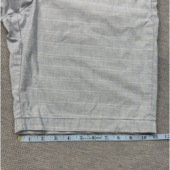 Original Penguin Pinstriped Flat-Front Mens Shorts Blue White Munsingwear Sz 34 - Picture 12 of 13